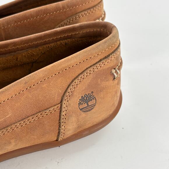 Timberland Onuma Venetian Driving Loafers 11 Leather Camel Tan Dress Shoes Work - Picture 5 of 9